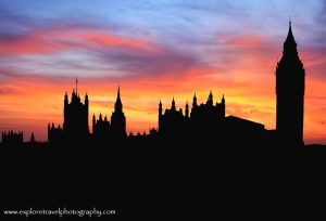 Silhouette of Houses of Parliament